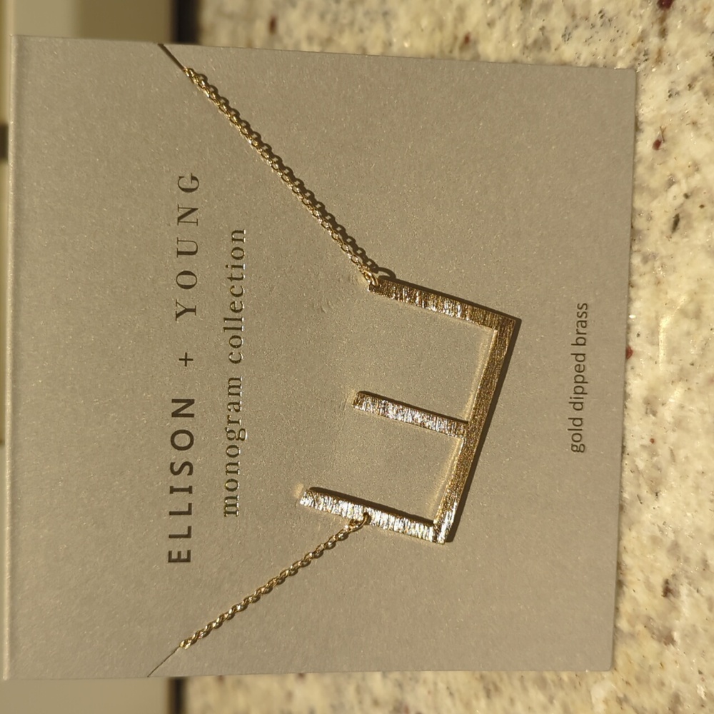 Gold Dipped Monogram Necklace